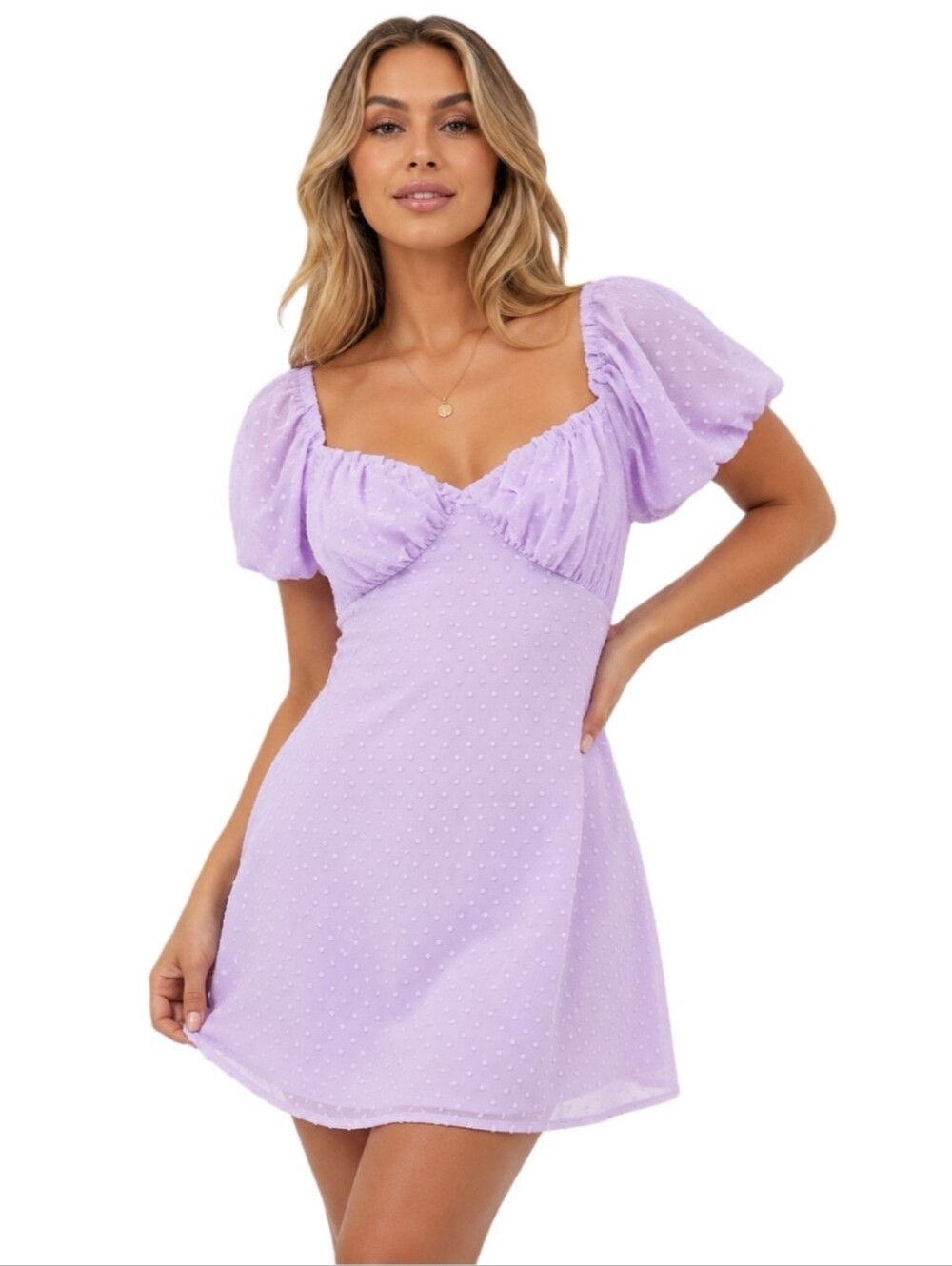 Missguided SS Dobby Milkmaid Skater Dress